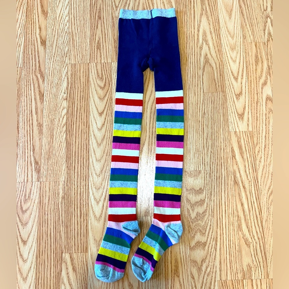Mini Boden Rainbow Stripped Tights Size 7-8